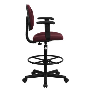 Burgundy-Fabric-Drafting-Chair-with-Adjustable-Arms-Cylinders-22.5-27H-or-26-30.5H-by-Flash-Furniture-2