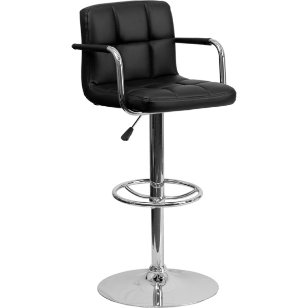 Contemporary-Black-Quilted-Vinyl-Adjustable-Height-Barstool-with-Arms-and-Chrome-Base-by-Flash-Furniture