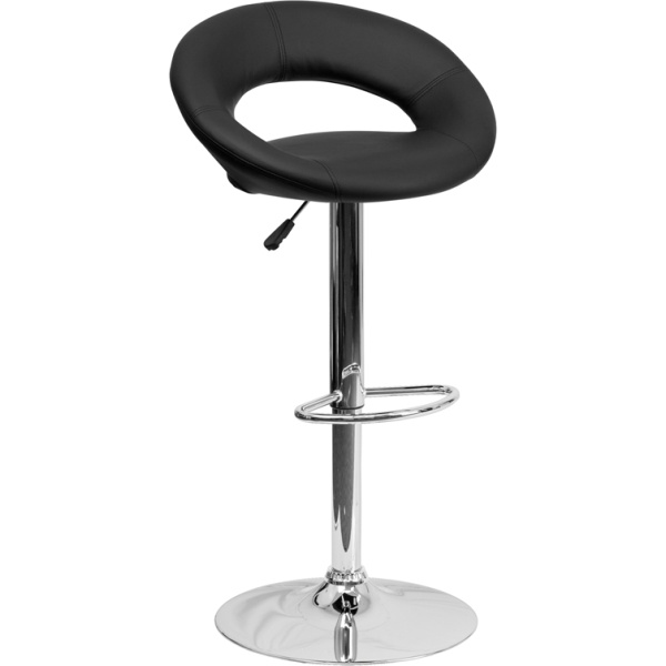 Contemporary-Black-Vinyl-Rounded-Back-Adjustable-Height-Barstool-with-Chrome-Base-by-Flash-Furniture