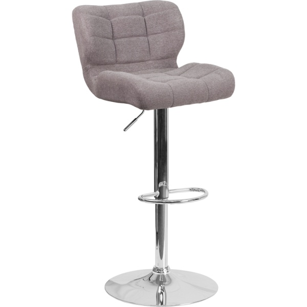 Contemporary-Tufted-Gray-Fabric-Adjustable-Height-Barstool-with-Chrome-Base-by-Flash-Furniture