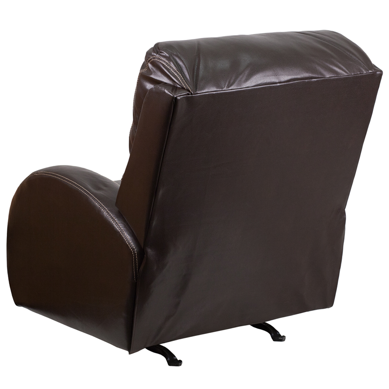 Contemporary Ty Brown Leather Rocker Recliner - By Flash Furniture ...