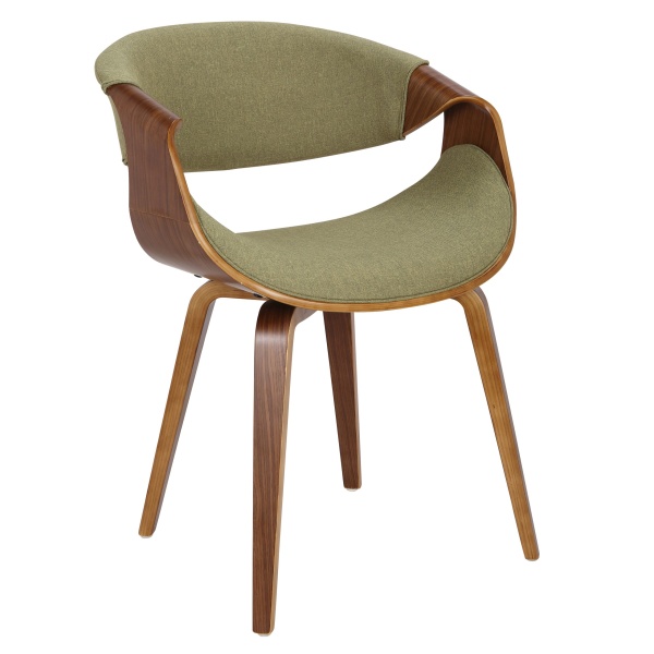 Curvo-Mid-Century-Modern-DiningAccent-Chair-in-Walnut-and-Green-Fabric-by-Lumisource