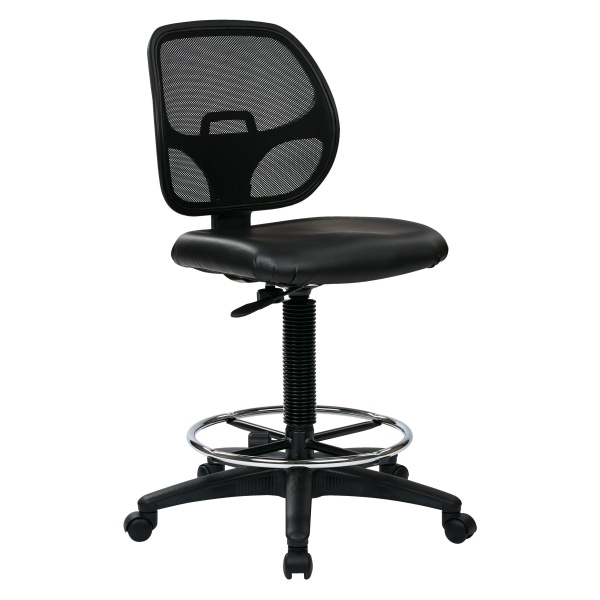 Deluxe-Mesh-Back-Drafting-Chair-with-20-Diameter-Foot-ring-by-Work-Smart-Office-Star