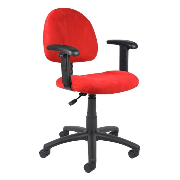 Deluxe-Posture-Microfiber-Office-Chair-with-Adjustable-Arms-with-Red-Microfiber-Upholstery-by-Boss-Office-Products