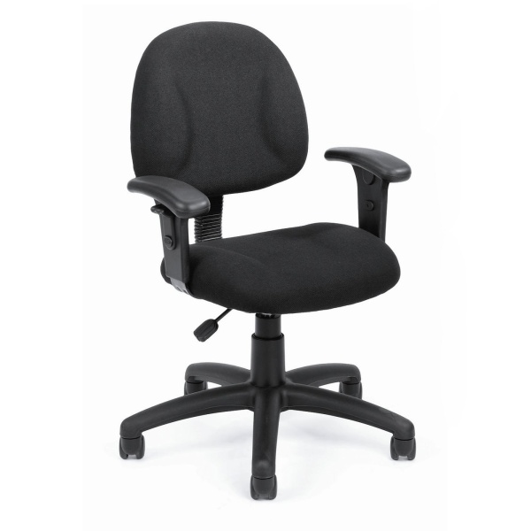 Deluxe-Posture-Tweed-Office-Chair-with-Adjustable-Arms-with-Black-Tweed-Upholstery-by-Boss-Office-Products