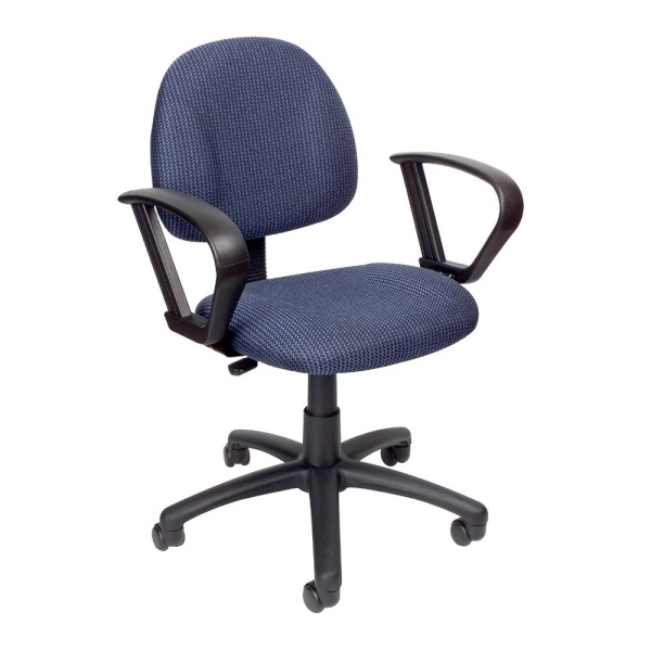 Deluxe-Posture-Tweed-Office-Chair-with-Loop-Arms-with-Blue-Tweed-Upholstery-by-Boss-Office-Products