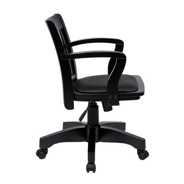 Office Star Deluxe Wood Bankers Chair With Padded Seat