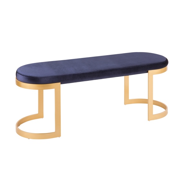 Demi-Contemporary-Glam-Bench-in-Gold-Metal-and-Royal-Blue-Velvet-by-Lumisource