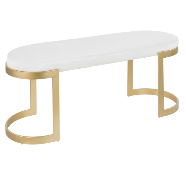 Demi-Contemporary-Glam-Bench-in-Gold-Metal-and-White-Velvet-by-Lumisource