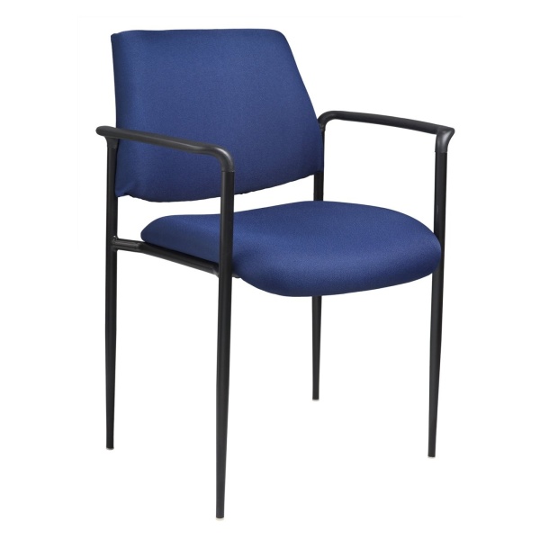 Diamond-Stacking-Guest-Chair-with-Blue-Crepe-Fabric-Upholstery-by-Boss-Office-Products