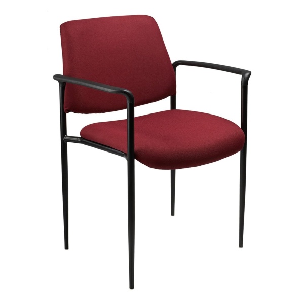 Diamond-Stacking-Guest-Chair-with-Burgundy-Crepe-Fabric-Upholstery-by-Boss-Office-Products