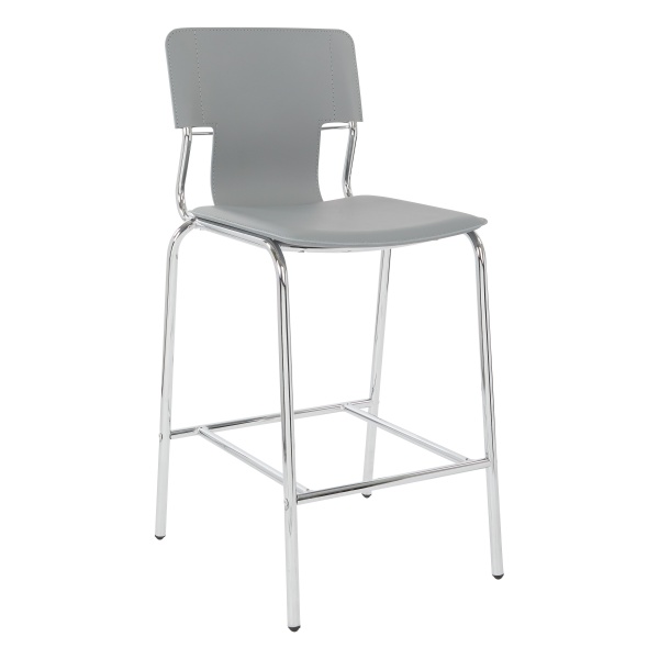 Dorado-26-Counter-Stool-2CTN-in-Grey-Vinyl-with-Chrome-Base-Office-Star