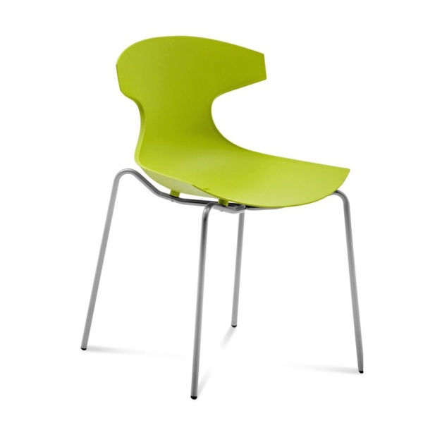 Echo-Stacking-Dining-Chair-with-Green-Seat-Color-by-Domitalia