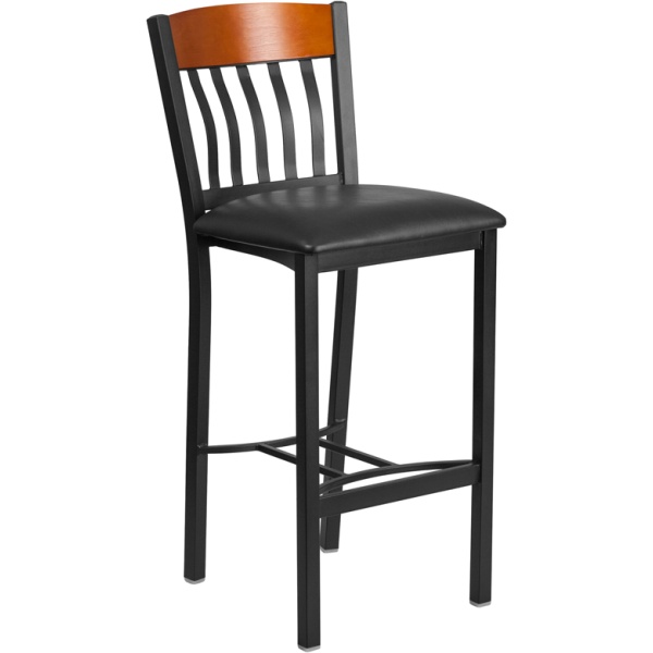 Eclipse-Series-Vertical-Back-Black-Metal-and-Cherry-Wood-Restaurant-Barstool-with-Black-Vinyl-Seat-by-Flash-Furniture