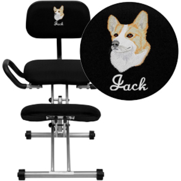 Embroidered-Ergonomic-Kneeling-Chair-with-Back-and-Handles-in-Black-Fabric-by-Flash-Furniture