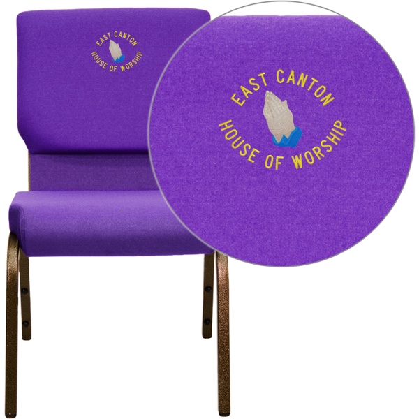 Embroidered-HERCULES-Series-18.5W-Stacking-Church-Chair-in-Purple-Fabric-Gold-Vein-Frame-by-Flash-Furniture