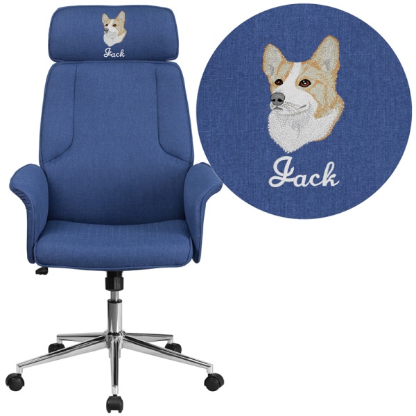 Embroidered-High-Back-Blue-Fabric-Executive-Swivel-Chair-with-Chrome-Base-and-Fully-Upholstered-Arms-by-Flash-Furniture