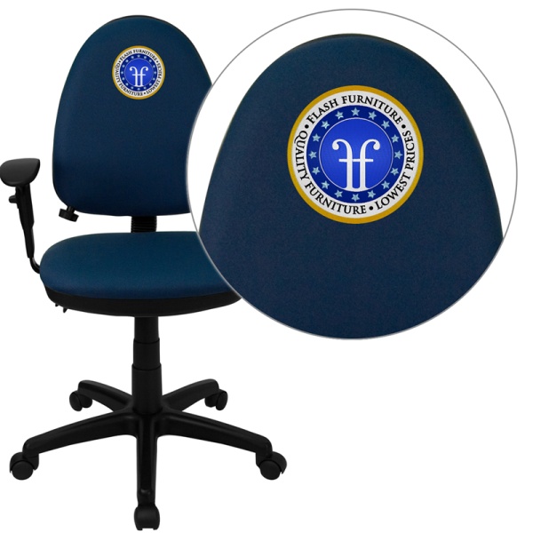 Embroidered-Mid-Back-Navy-Blue-Fabric-Multifunction-Swivel-Task-Chair-with-Adjustable-Lumbar-Support-and-Adjustable-Arms-by-Flash-Furniture