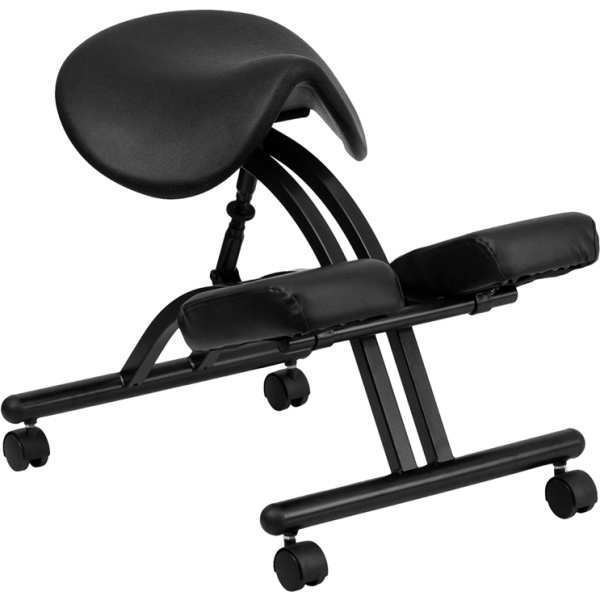 Ergonomic-Kneeling-Chair-with-Black-Saddle-Seat-by-Flash-Furniture