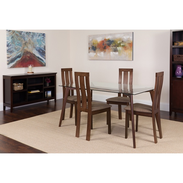 Escalon-5-Piece-Espresso-Wood-Dining-Table-Set-with-Glass-Top-and-Vertical-Wide-Slat-Back-Wood-Dining-Chairs-Padded-Seats-by-Flash-Furniture