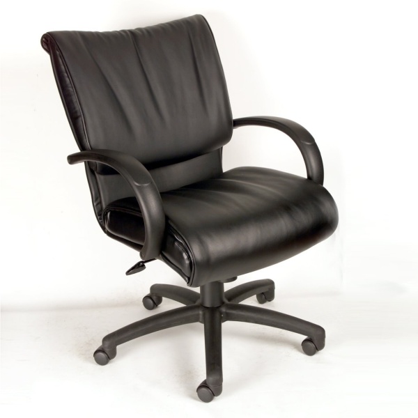 Executive Office Chair with Black Finish With Knee Tilt by Boss Office Products Madison Seating