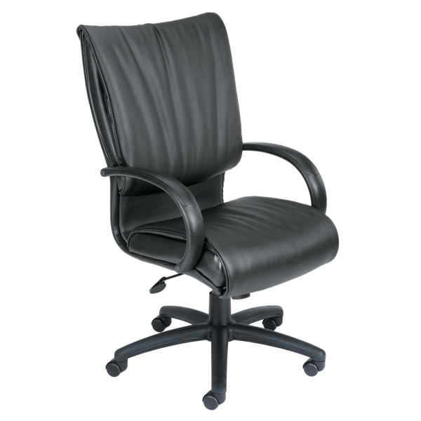 Executive-Office-Chair-with-Black-Finish-With-Knee-Tilt-by-Boss-Office-Products