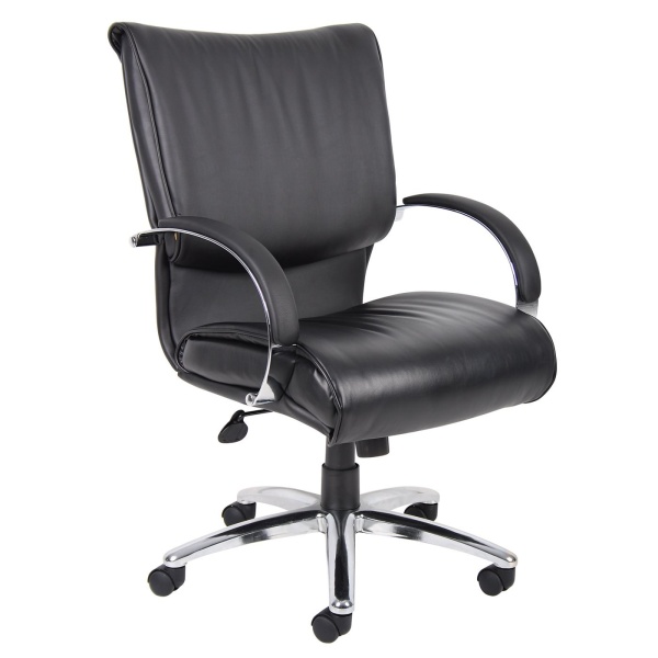 Executive-Office-Chair-with-Chrome-Finish-With-Knee-Tilt-by-Boss-Office-Products