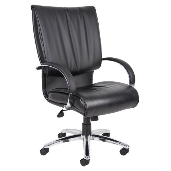 Executive-Office-Chair-with-Chrome-Finish-With-Knee-Tilt-by-Boss-Office-Products