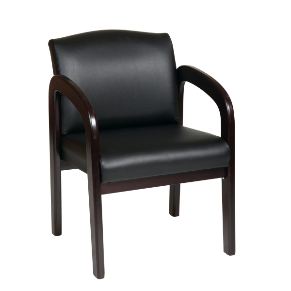 Faux-Leather-Espresso-Finish-Wood-Visitor-Chair-by-Work-Smart-Office-Star