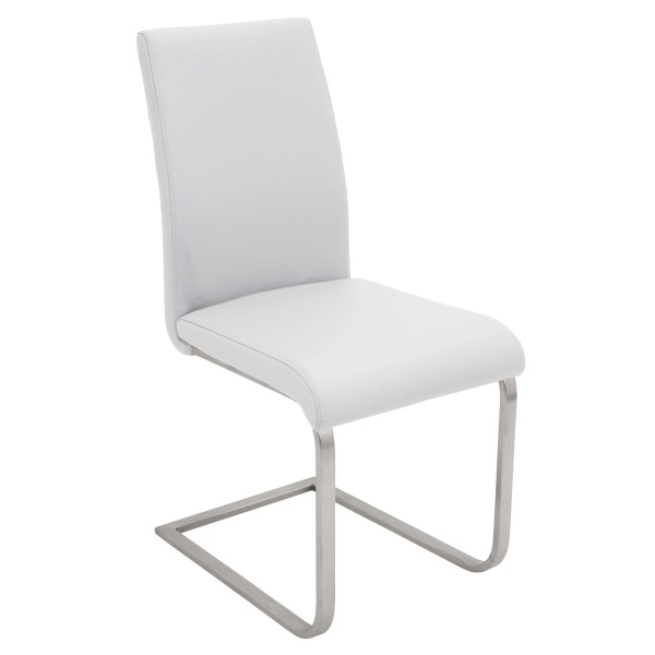 Foster-Dining-Chairs-in-White-PU-Brushed-Stainless-Steel-frame-by-LumiSource