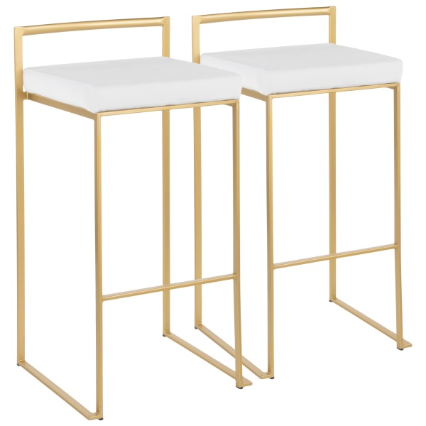 Fuji-Contemporary-Glam-Stackable-Barstool-in-Gold-with-White-Velvet-Cushion-by-LumiSource-Set-of-2