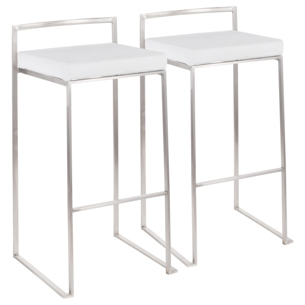 Fuji-Contemporary-Stackable-Barstool-in-Stainless-Steel-with-White-Velvet-Cushion-by-LumiSource-Set-of-2