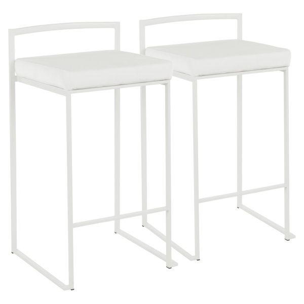 Fuji-Contemporary-Stackable-Counter-Stool-in-White-with-White-Velvet-Cushion-by-LumiSource-Set-of-2