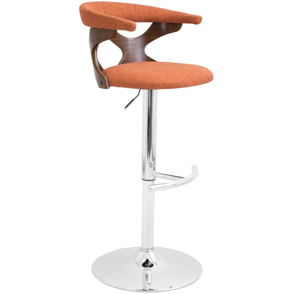 Gardenia-Bar-Stool-in-Walnut-Orange-by-LumiSource