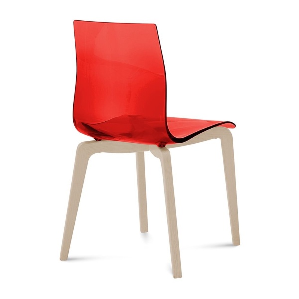 Gel-L-Dining-Chair-with-Transparent-Red-Seat-Color-and-Ash-White-Finish-by-Domitalia