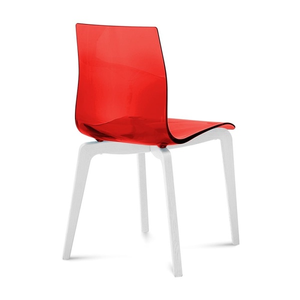 Gel-L-Dining-Chair-with-Transparent-Red-Seat-Color-and-White-Finish-by-Domitalia