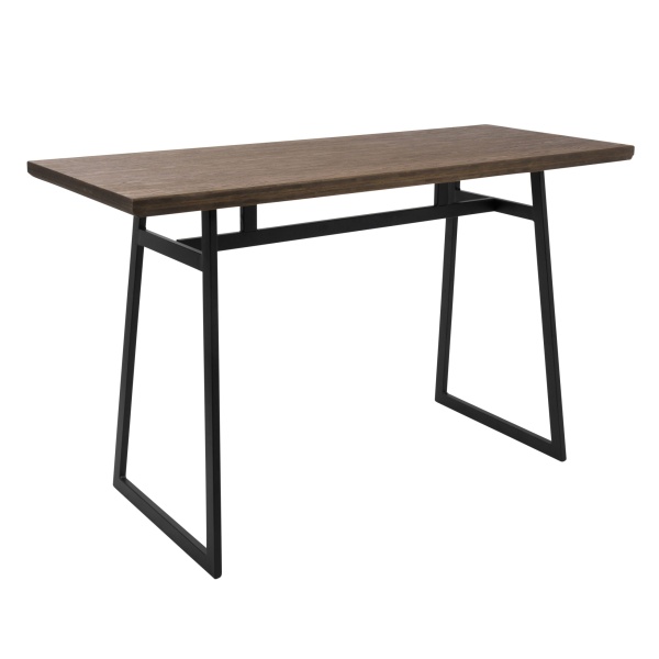 Geo-Industrial-Counter-Table-in-Black-with-Brown-Wood-Top-by-LumiSource