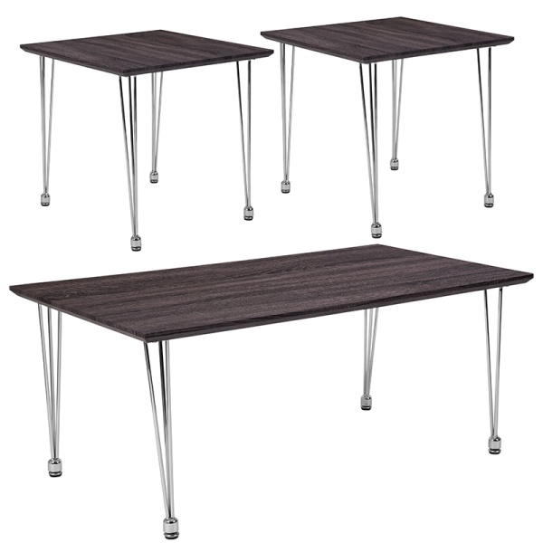 Georgetown-Collection-3-Piece-Coffee-and-End-Table-Set-in-Charcoal-Wood-Grain-Finish-with-Chrome-Legs-by-Flash-Furniture