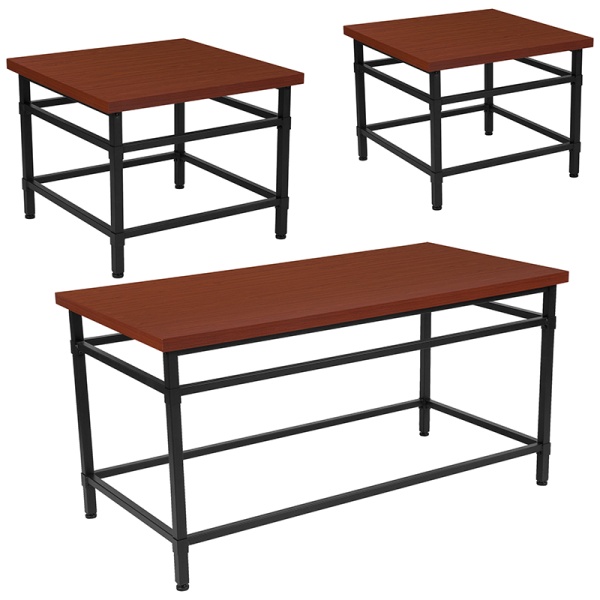 Granada-Hills-Collection-3-Piece-Coffee-and-End-Table-Set-in-Norway-Cherry-Inlaid-Wood-Grain-Finish-and-Black-Metal-Legs-by-Flash-Furniture