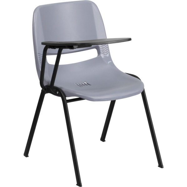 Gray-Ergonomic-Shell-Chair-with-Right-Handed-Flip-Up-Tablet-Arm-by-Flash-Furniture