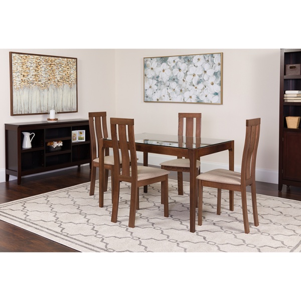 Gridley-5-Piece-Walnut-Wood-Dining-Table-Set-with-Glass-Top-and-Vertical-Wide-Slat-Back-Wood-Dining-Chairs-Padded-Seats-by-Flash-Furniture