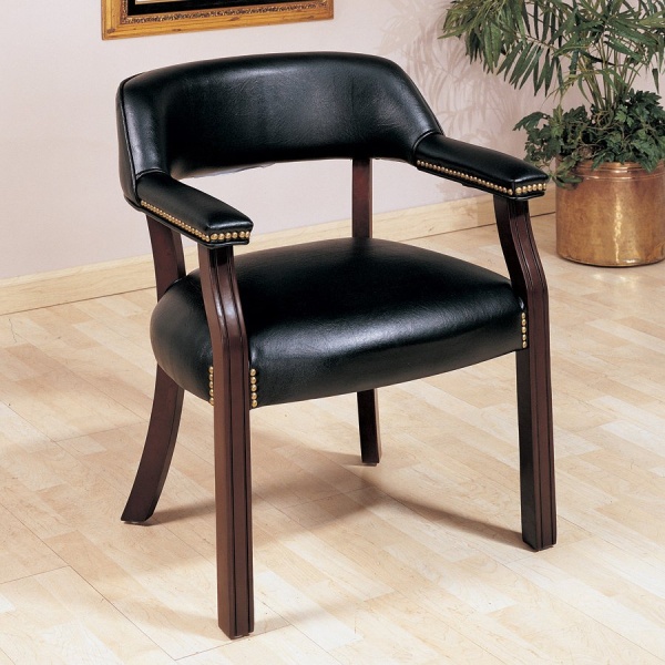 Guest-Office-Chair-with-Black-Leather-like-Vinyl-Upholstery-Without-Casters-by-Coaster-Fine-Furniture