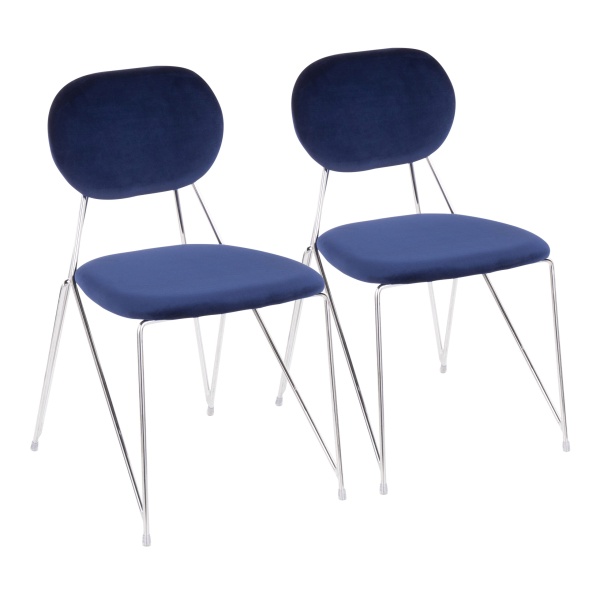 Gwen-Contemporary-Chair-in-Chrome-with-Blue-Velvet-by-LumiSource-Set-of-2