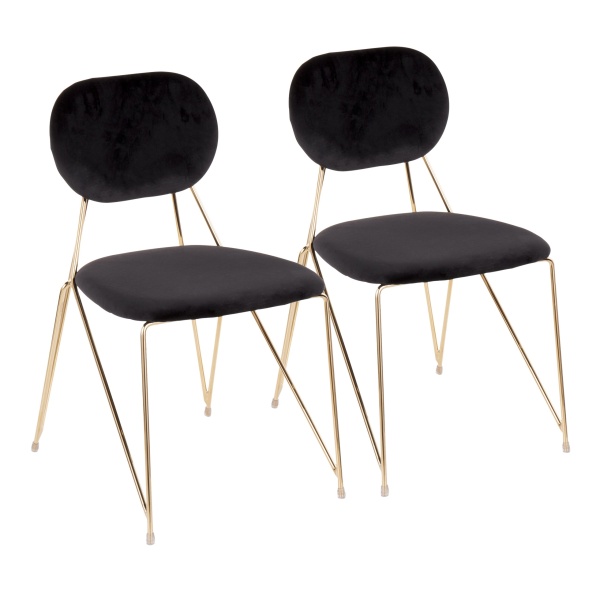 Gwen-Contemporary-Glam-Chair-in-Gold-Metal-with-Black-Velvet-by-LumiSource-Set-of-2