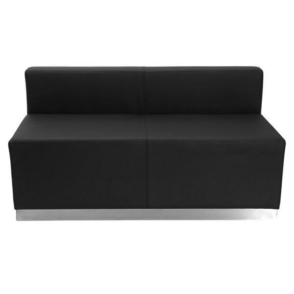 HERCULES-Alon-Series-Black-Leather-Loveseat-with-Brushed-Stainless-Steel-Base-by-Flash-Furniture