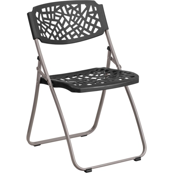 HERCULES-Fascination-Series-661-lb.-Capacity-Black-Plastic-Folding-Chair-with-Silver-Frame-by-Flash-Furniture