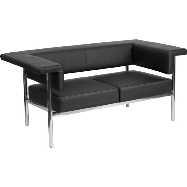 HERCULES-Fusion-Series-Contemporary-Black-Leather-Loveseat-with-Stainless-Steel-Frame-by-Flash-Furniture