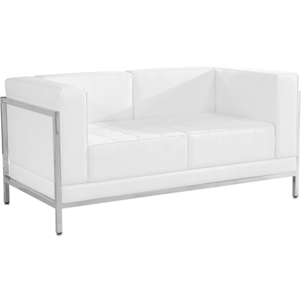 HERCULES-Imagination-Series-Contemporary-Melrose-White-Leather-Loveseat-with-Encasing-Frame-by-Flash-Furniture