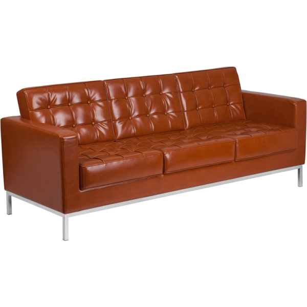 HERCULES-Lacey-Series-Contemporary-Cognac-Leather-Sofa-with-Stainless-Steel-Frame-by-Flash-Furniture