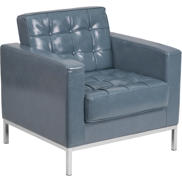 HERCULES-Lacey-Series-Contemporary-Gray-Leather-Chair-with-Stainless-Steel-Frame-by-Flash-Furniture